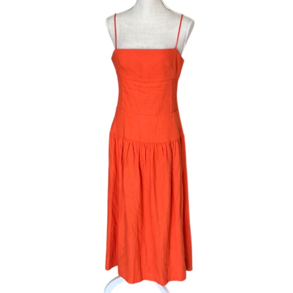 FARM Rio Orange Midi Sundress - Picture 2 of 13